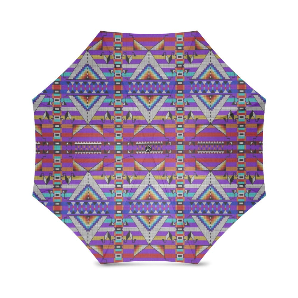 Medicine Blessing Purple Foldable Umbrella