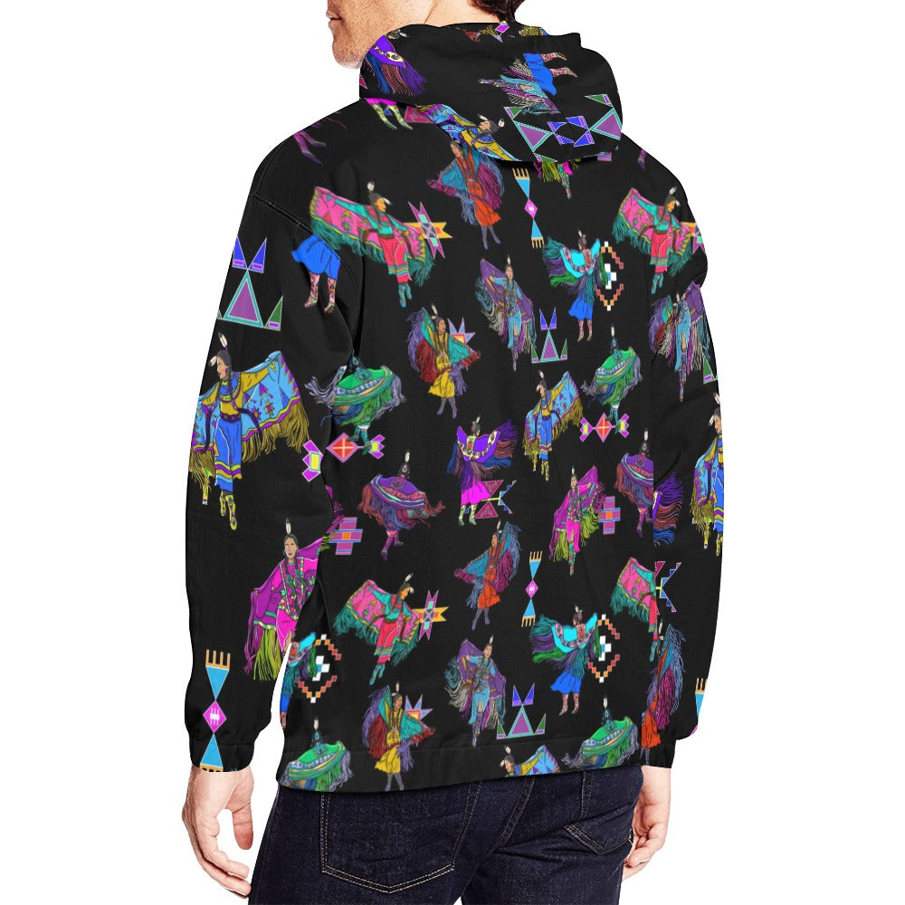 Women's Fancy Dancers Black Hoodie for Men