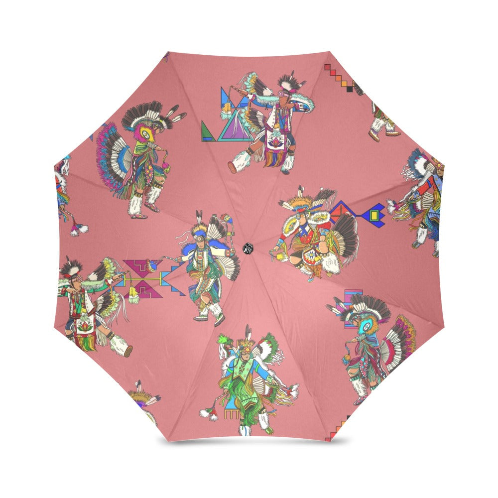Men's Fancy Dancers Terra Cotta Foldable Umbrella