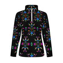 Load image into Gallery viewer, Dakota Damask Black Long Sleeve Yoga Shirt
