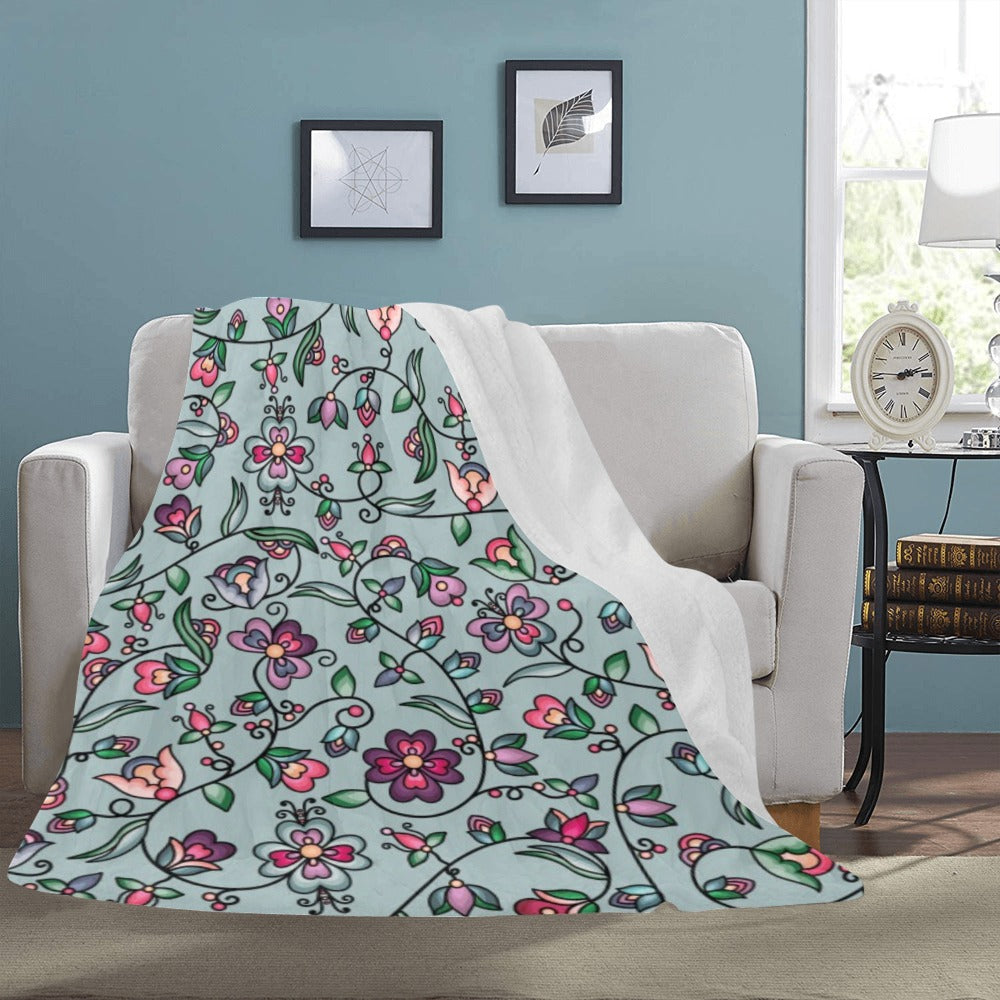 Amber Evening Garland Turquoise X-Large Micro Fleece Blanket