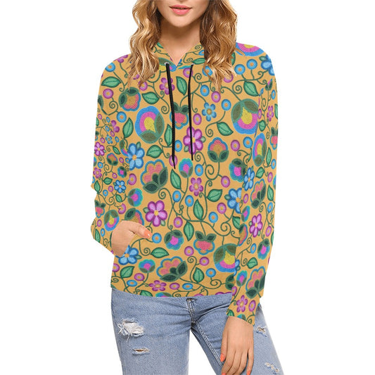 Turquoise Sunbeam Yellow Hoodie for Women