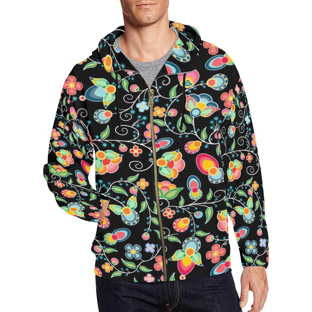 Floral Bounty Zip Hoodie