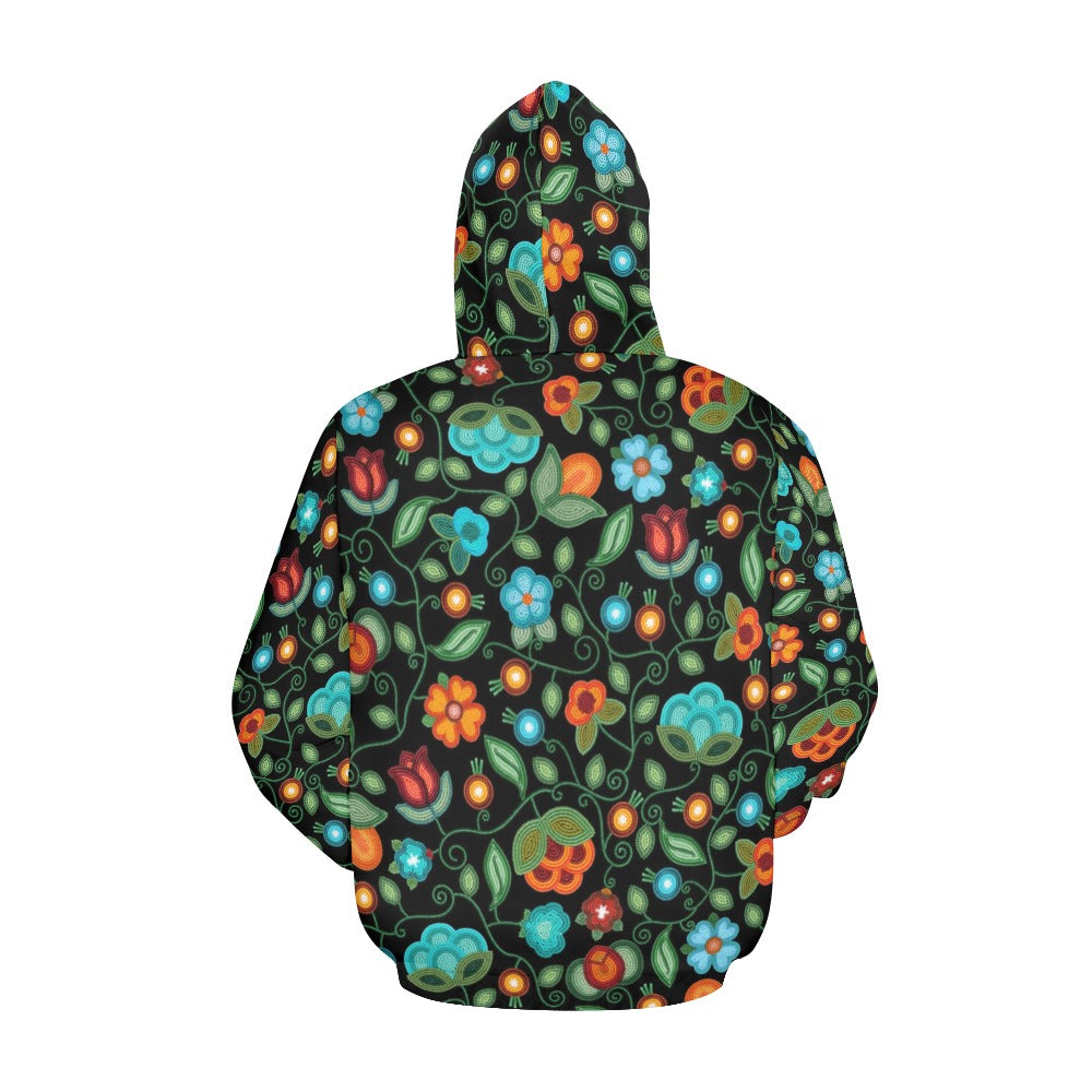 Prairie Fire Petals Black Hoodie for Men