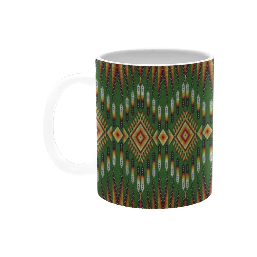 Fire Feather Green Mug