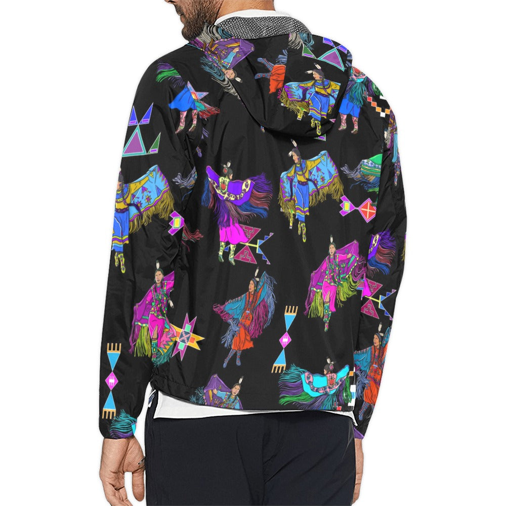 Women's Fancy Dancers Black Men's Windbreaker