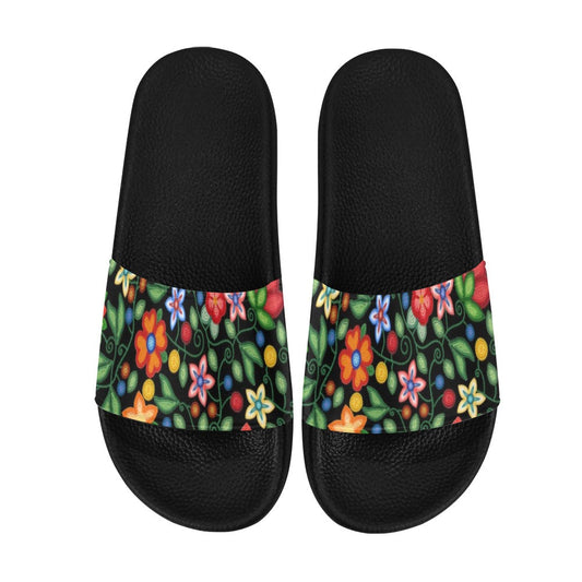 Morning Harmony Black Slide Sandals
