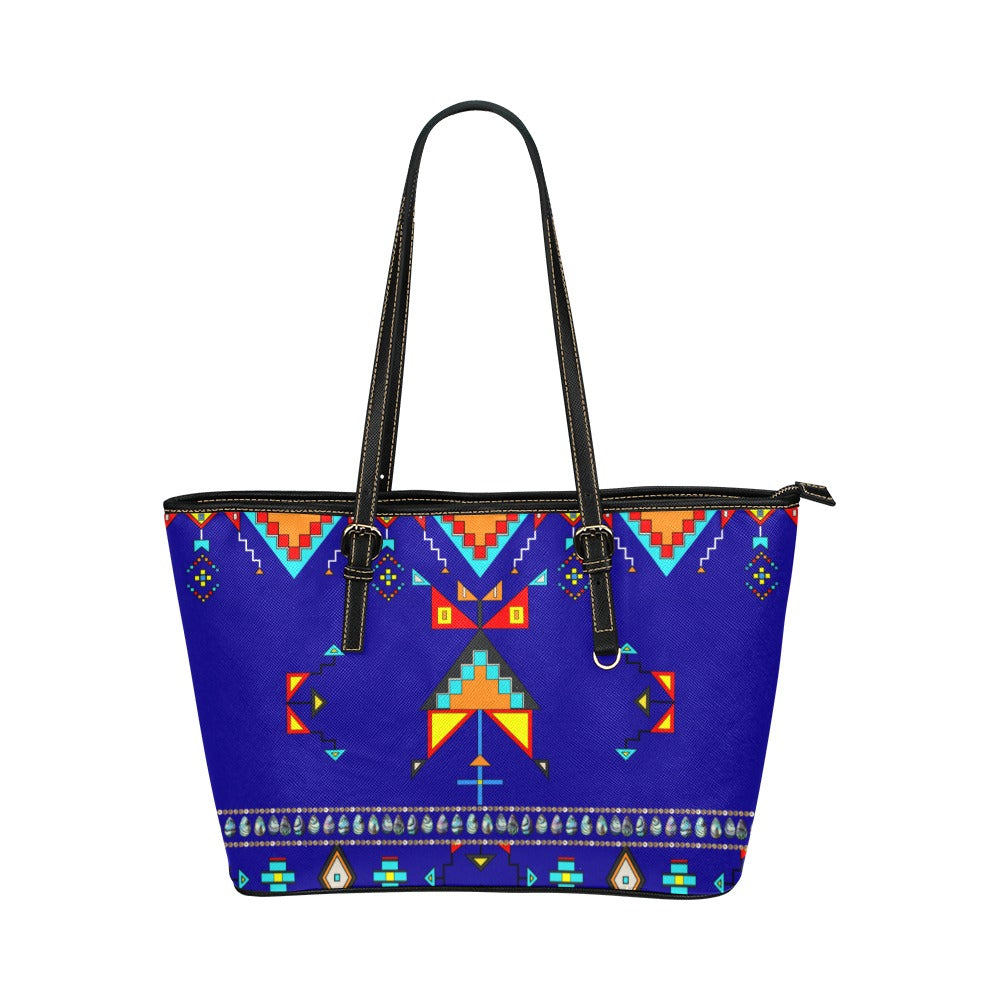 Sentinel of the Plains Navy Leather Tote