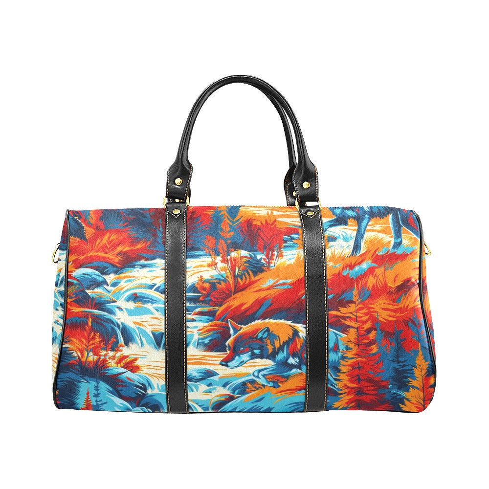 Hunting Wolves Large Travel Bag