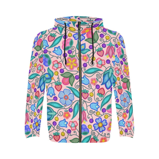 Sweet Offering Pink Zip Hoodie