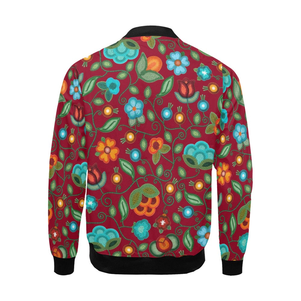 Prairie Fire Petals Red Bomber Jacket