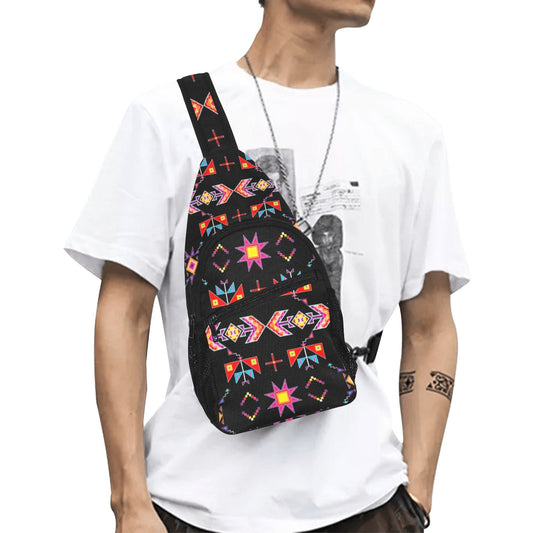 Scattered Generations Black Chest Bag