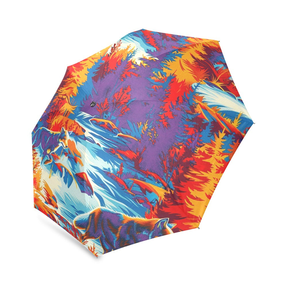 Hunting Wolves II Foldable Umbrella
