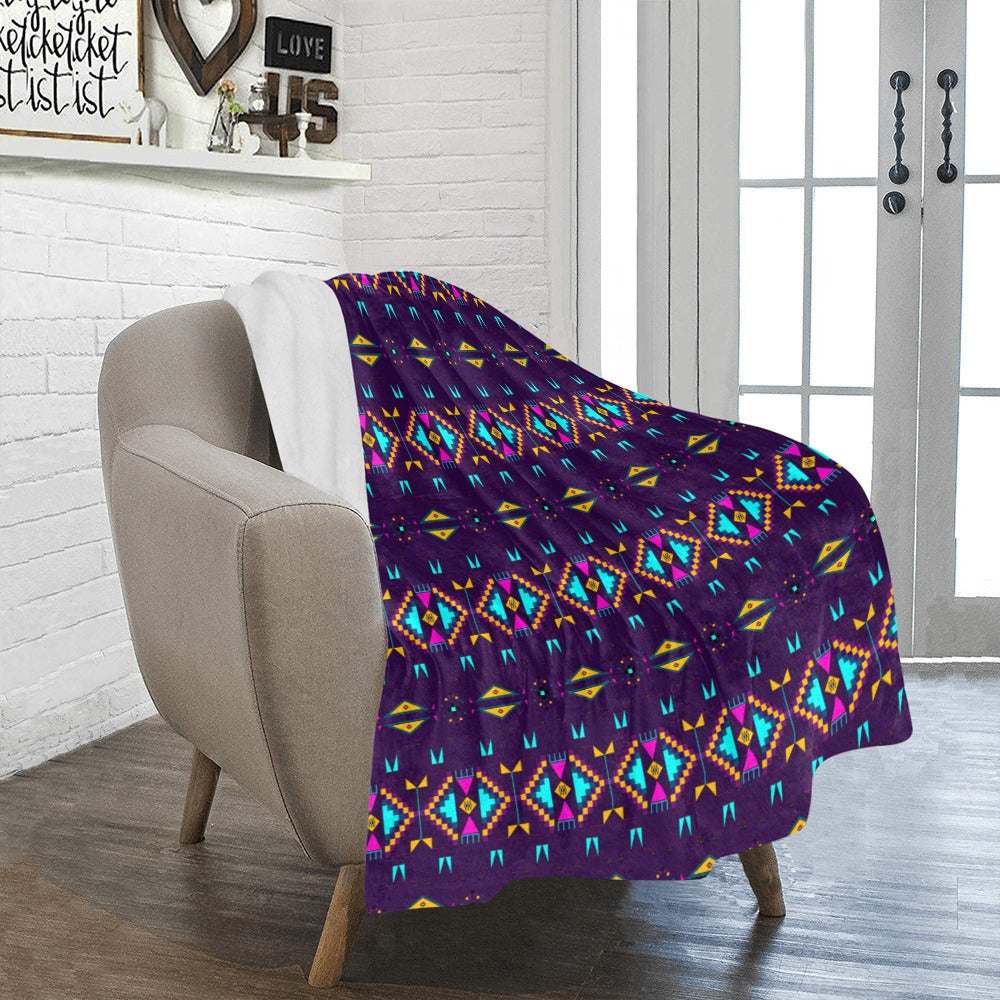Rite of Passage Dark Purple Ultra-Soft Micro Fleece Blanket 40"x50"