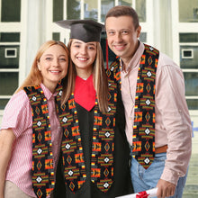 Load image into Gallery viewer, Seven Tribes Black Graduation Stole
