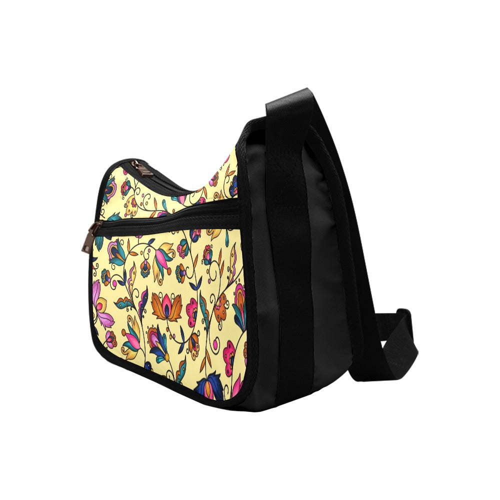 Copper Prairie Petals Yellow Crossbody Bag