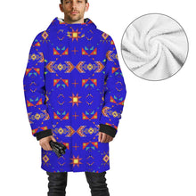 Load image into Gallery viewer, Scattered Generations Royal Unisex Sherpa Lined Hooded Coat
