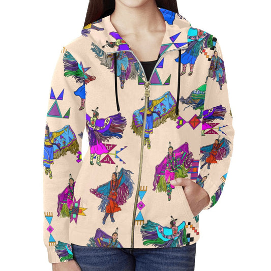 Women's Fancy Dancers Muslin Full Zip Hoodie for Women