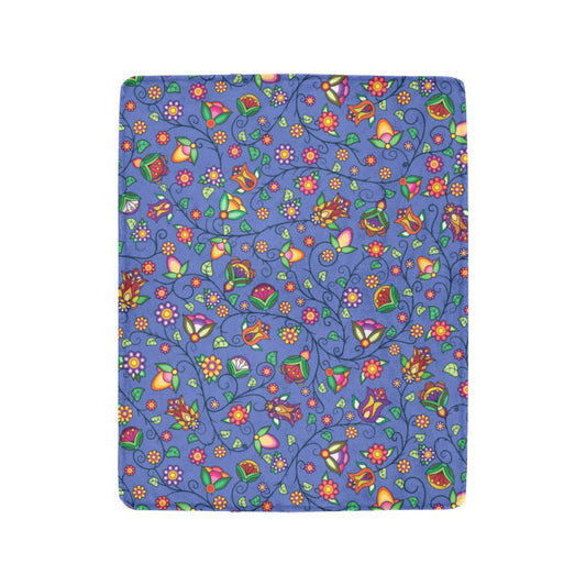 Heartbeat Petals Blue Ultra-Soft Micro Fleece Blanket 40"x50"