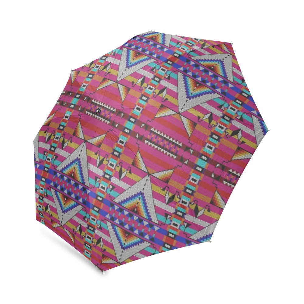 Medicine Blessing Pink Foldable Umbrella