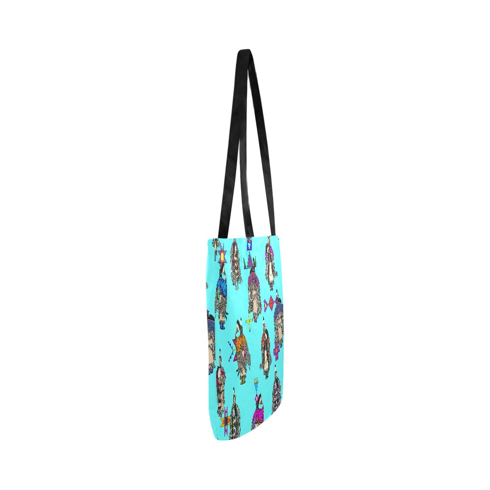 Women's Tradish Dancers Turquoise Reusable Shopping Bag