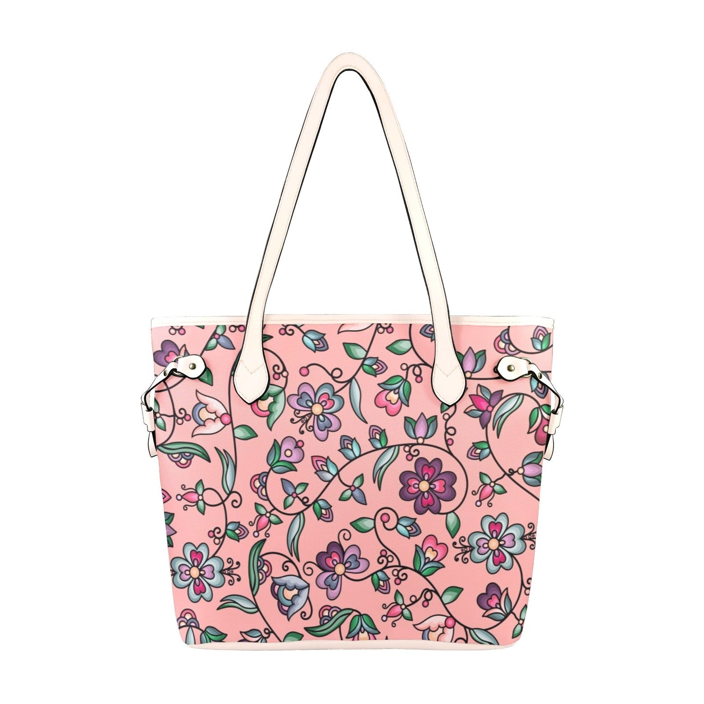 Amber Evening Garland Peach Clover Canvas Tote