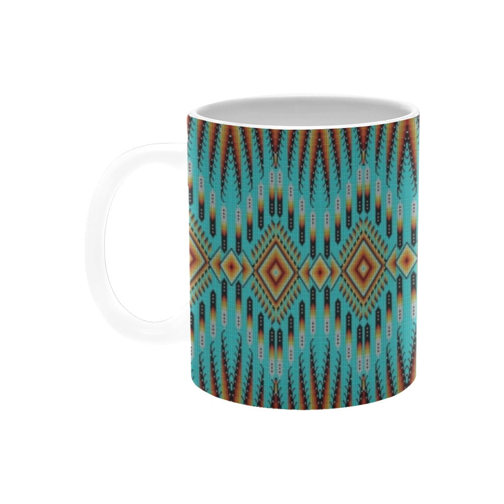 Fire Feather Turquoise Mug