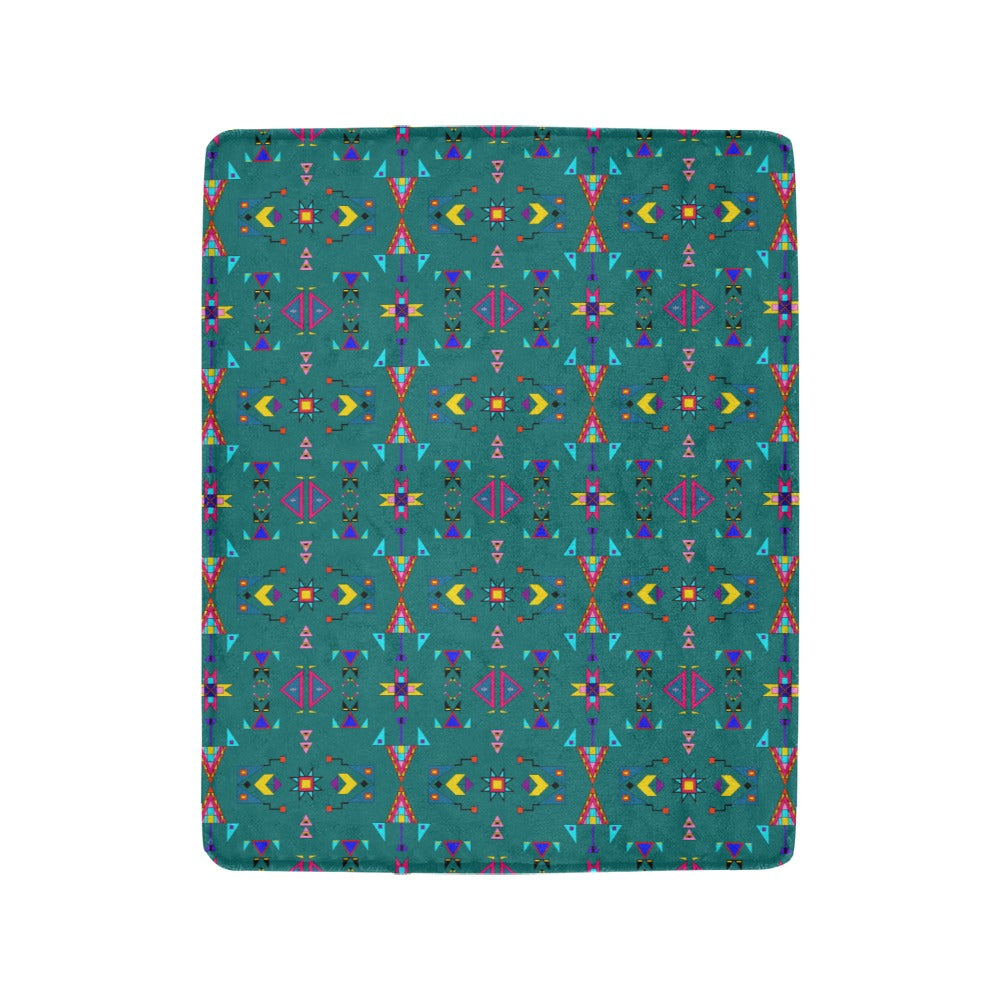 Enemy Territory Teal Ultra-Soft Micro Fleece Blanket 40"x50"
