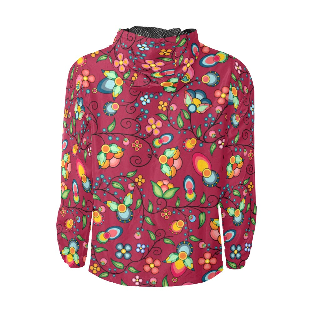Floral Bounty Magenta Men's Windbreaker