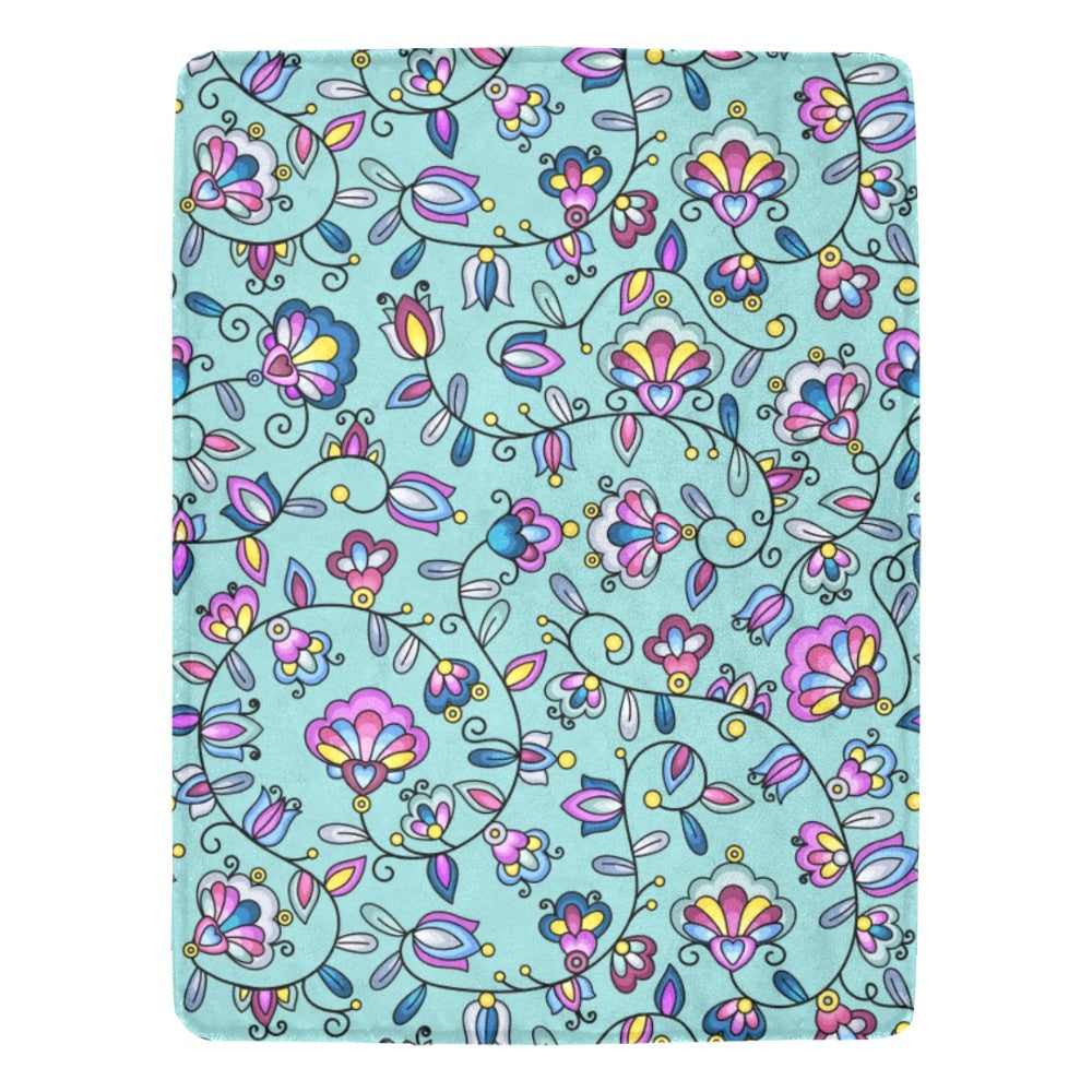 Autumn Bundle Blessing Turquoise X-Large Micro Fleece Blanket