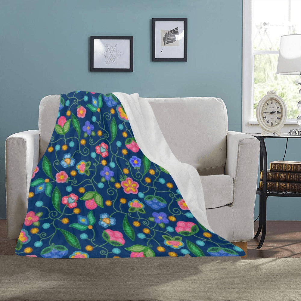 Skyberry Serenade Navy Ultra-Soft Micro Fleece Blanket 40"x50"