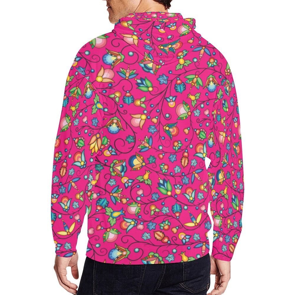 Prairie Plains Spirit Pink Men's Zipper Hoodie