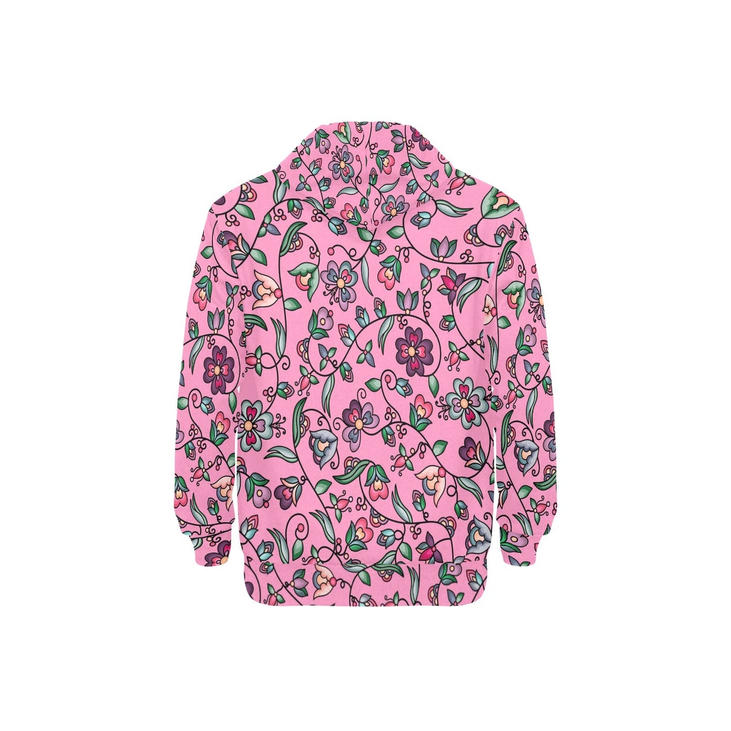 Amber Evening Garland Pink Men's Long Sleeve Fleece Hoodie