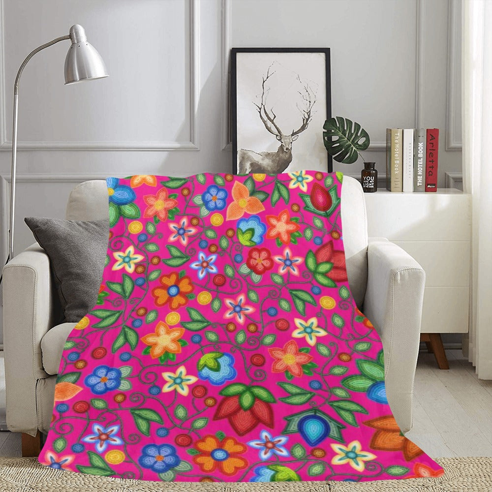 Morning Harmony Pink X-Large Micro Fleece Blanket