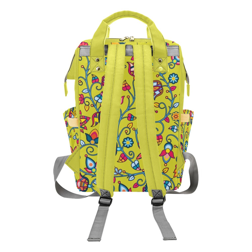 Thorny Path Yellow Grass Multi-Function Diaper Backpack