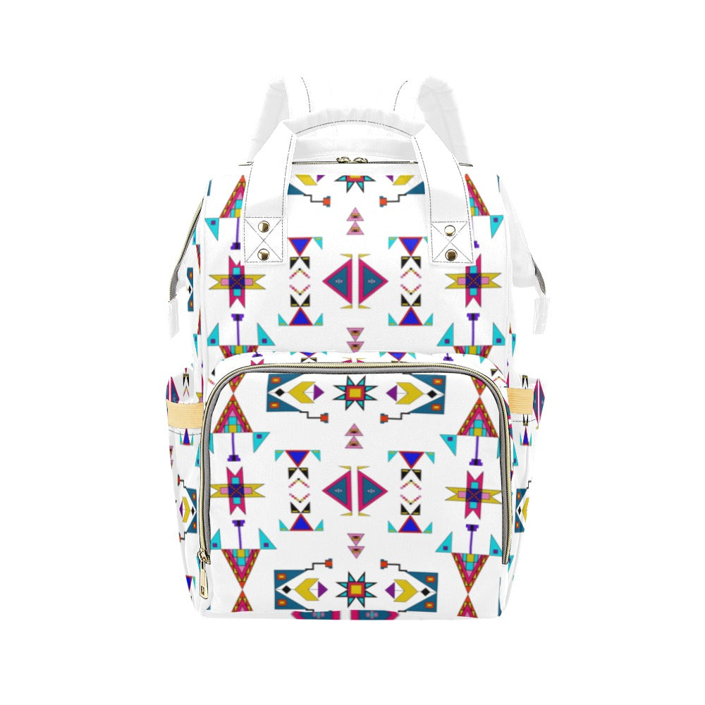 Enemy Territory White Multi-Function Diaper Backpack