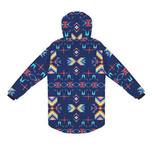 Load image into Gallery viewer, Rainy Chief Rainbow Night Lake Unisex Sherpa Lined Hooded Coat
