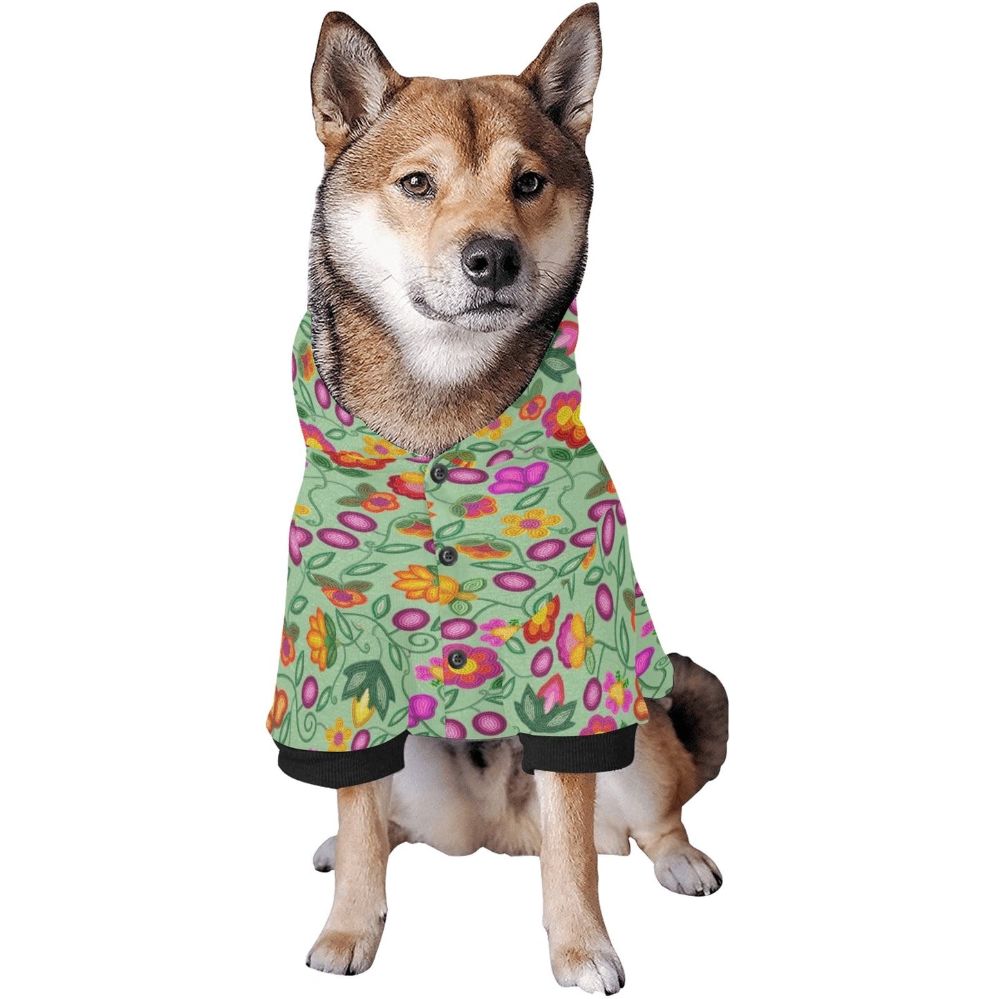 Boreal Bounty Green Pet Hoodie