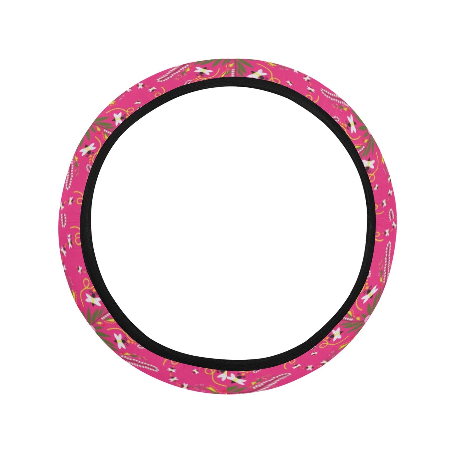 Willow Bee Bubblegum Steering Wheel Cover with Elastic Edge