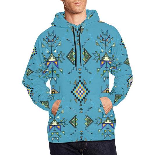 Bear Shield Blue Hoodie for Men