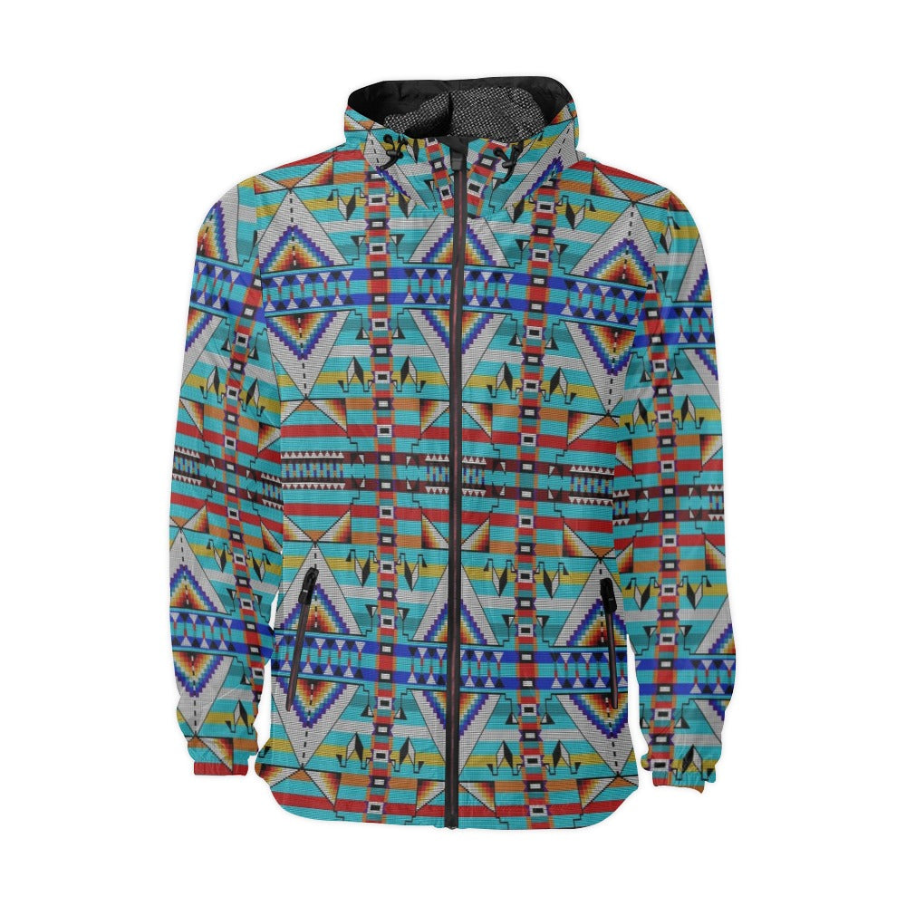 Medicine Blessing Turquoise Men's Windbreaker
