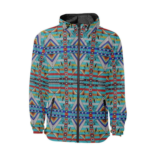 Medicine Blessing Turquoise Men's Windbreaker