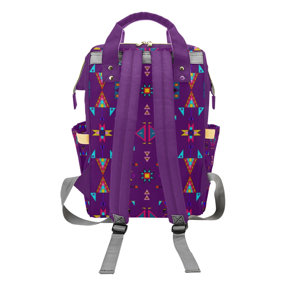 Enemy Territory Berry Multi-Function Diaper Backpack