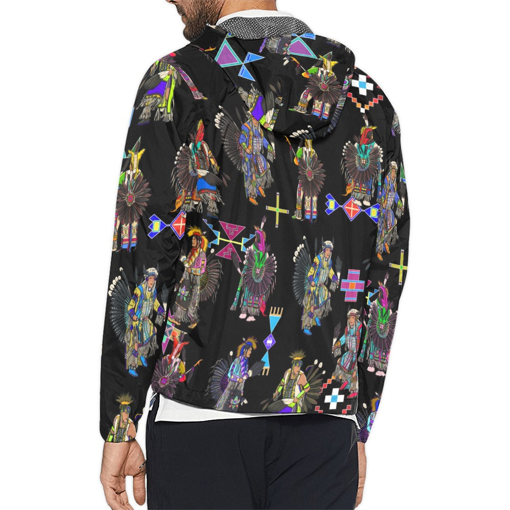 Men's Tradish Dancers Black Men's Windbreaker