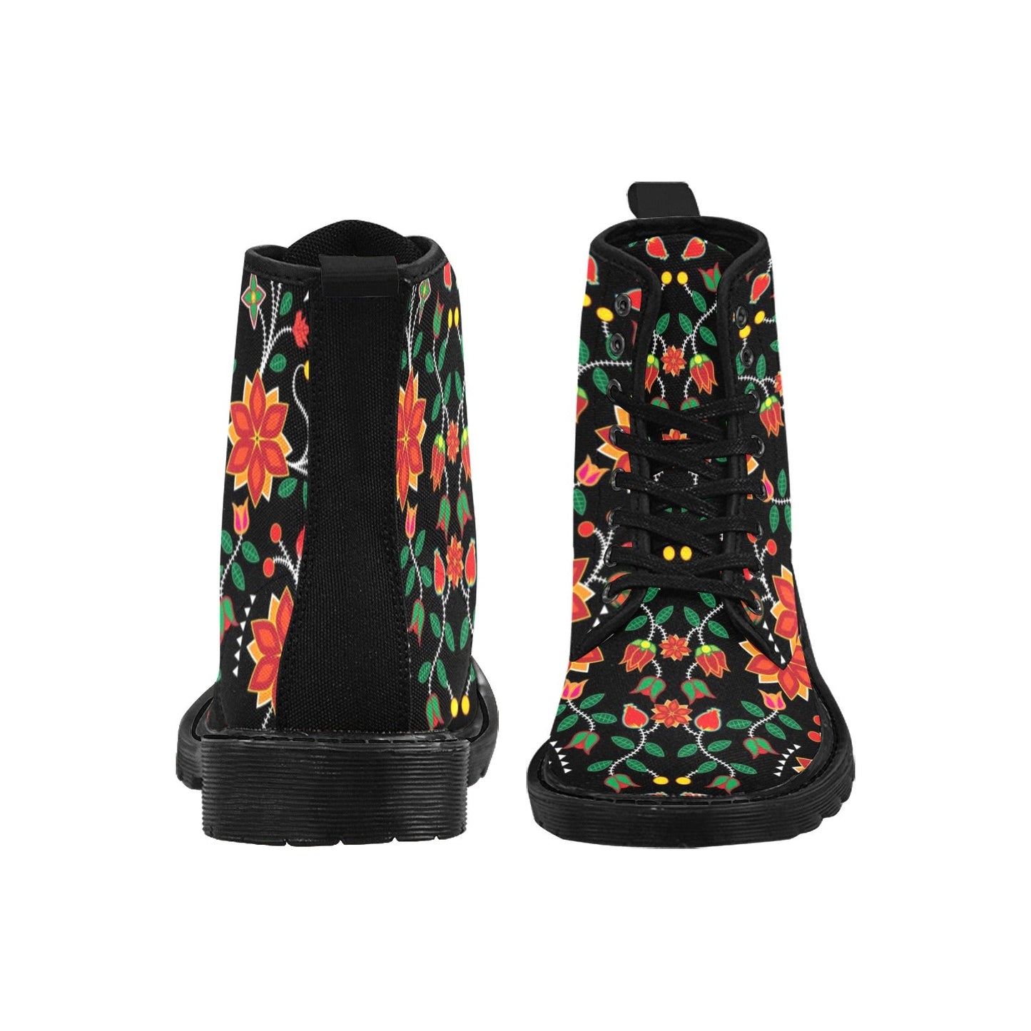 Floral Beadwork Six Bands Boots
