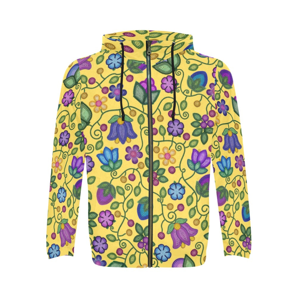 Bloom Uplift Yellow Zip Hoodie