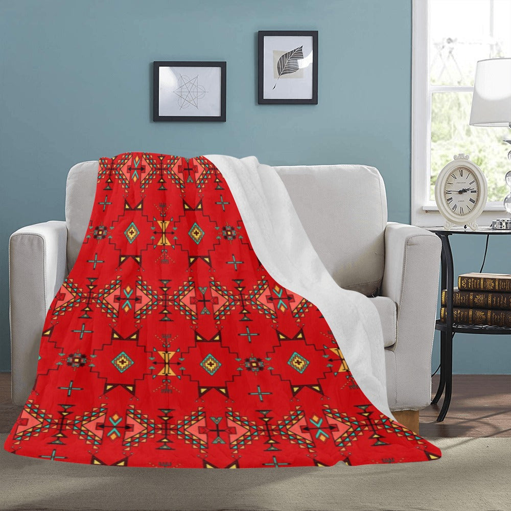 Thunder Flight Red X-Large Micro Fleece Blanket