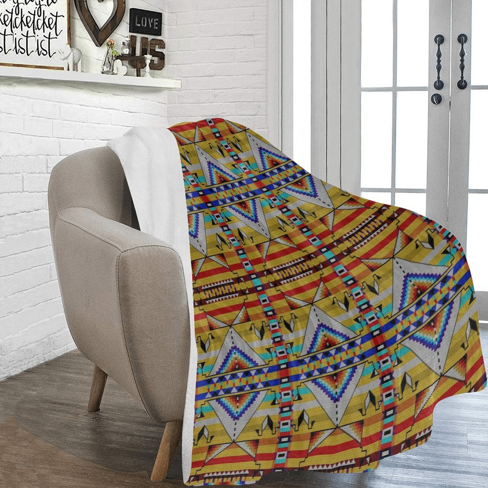 Medicine Blessing Yellow X-Large Micro Fleece Blanket