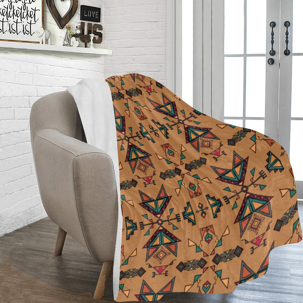 Arrow dawn Brown X-Large Micro Fleece Blanket