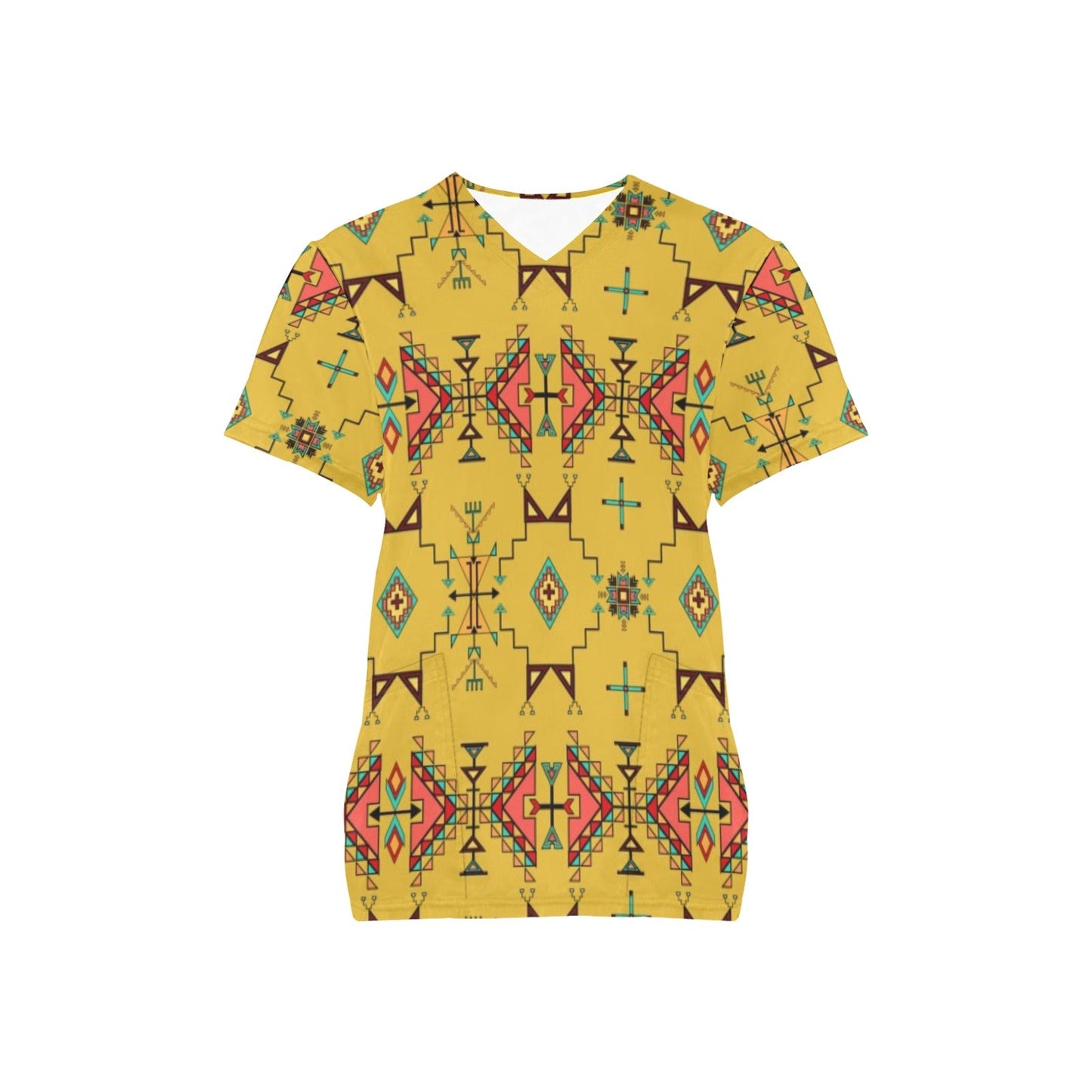 Thunder Flight Yellow Scrub Top